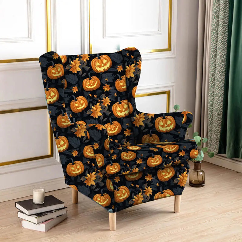 Crfatop 2 Pcs Wingback Chair Cover for Halloween