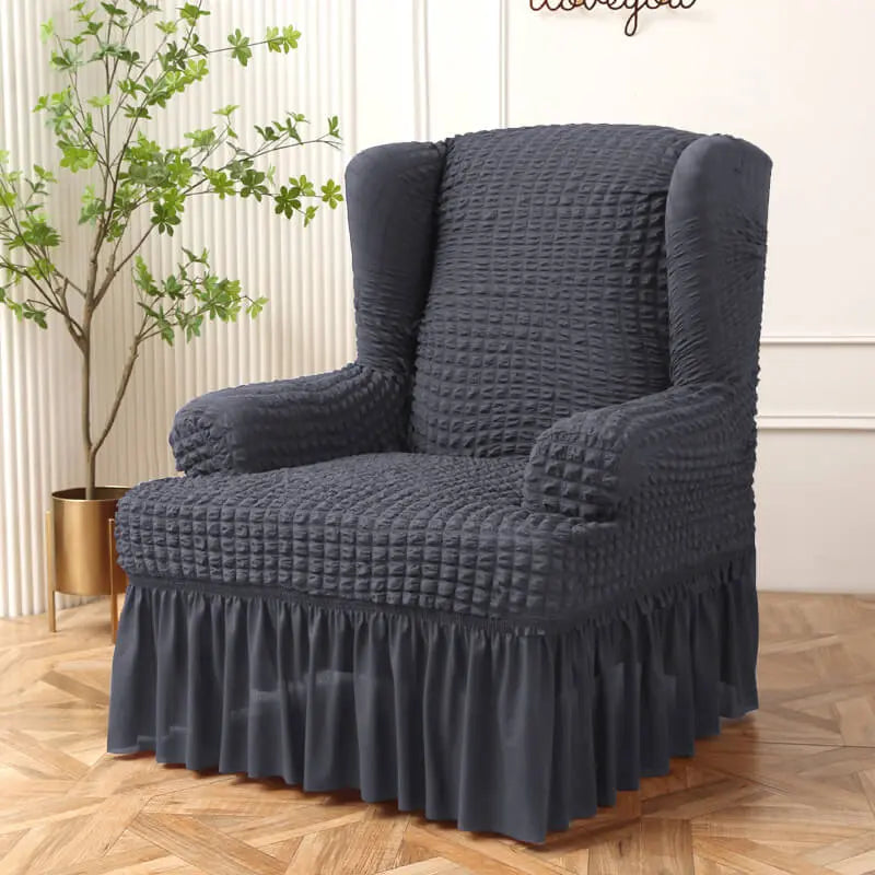 Crfatop Classical Wingback Chair Cover with Arms