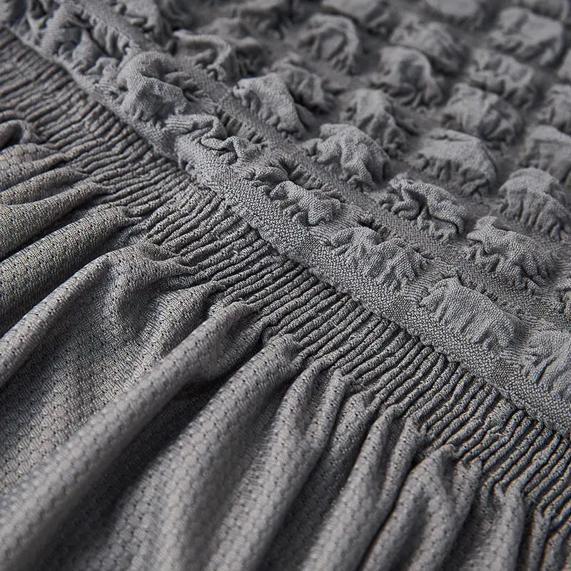 Crfatop High Stretch Seersucker Fabric Ottoman Slipcovers