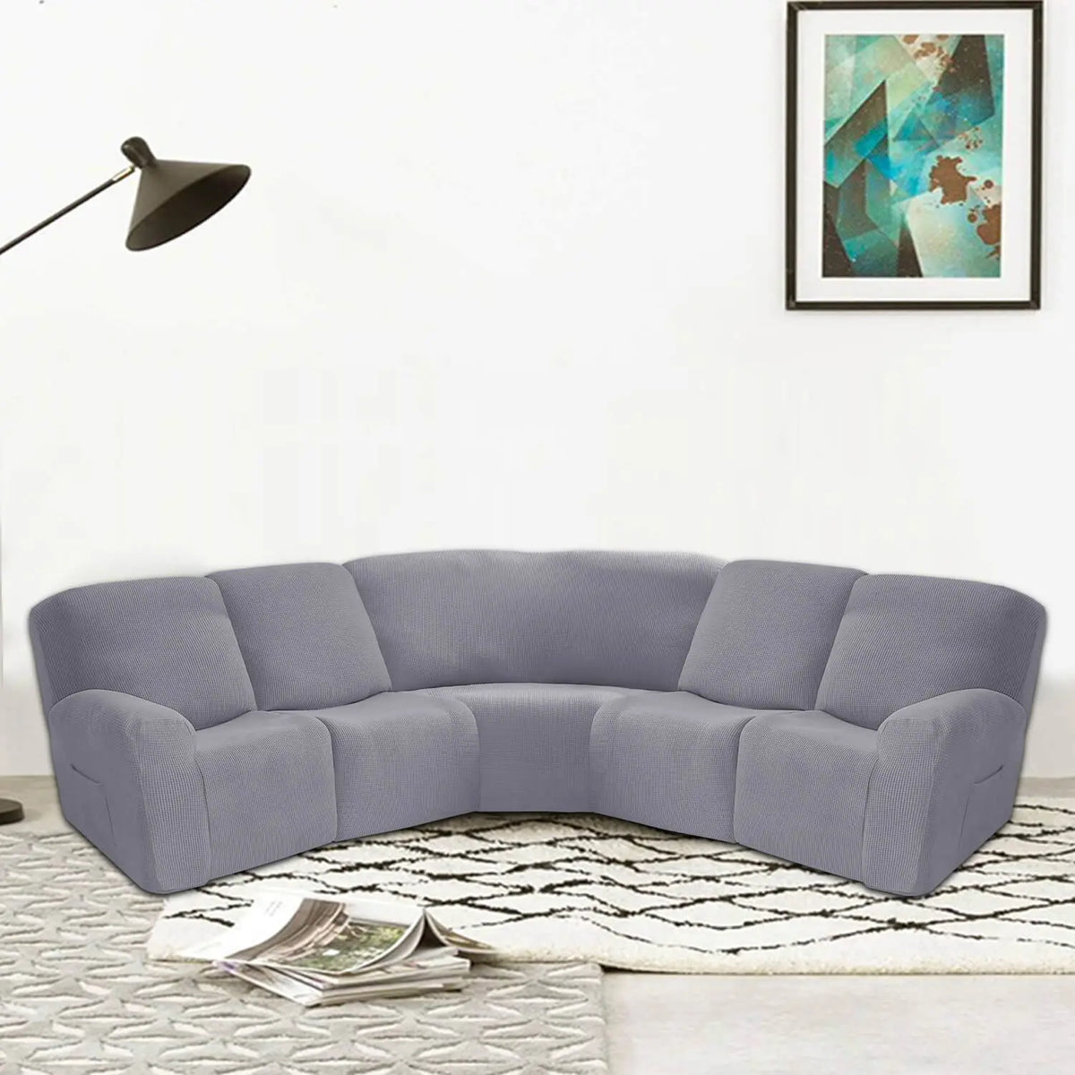 Crfatop L Shape Sectional Recliner Sofa Covers Corner Couch Covers