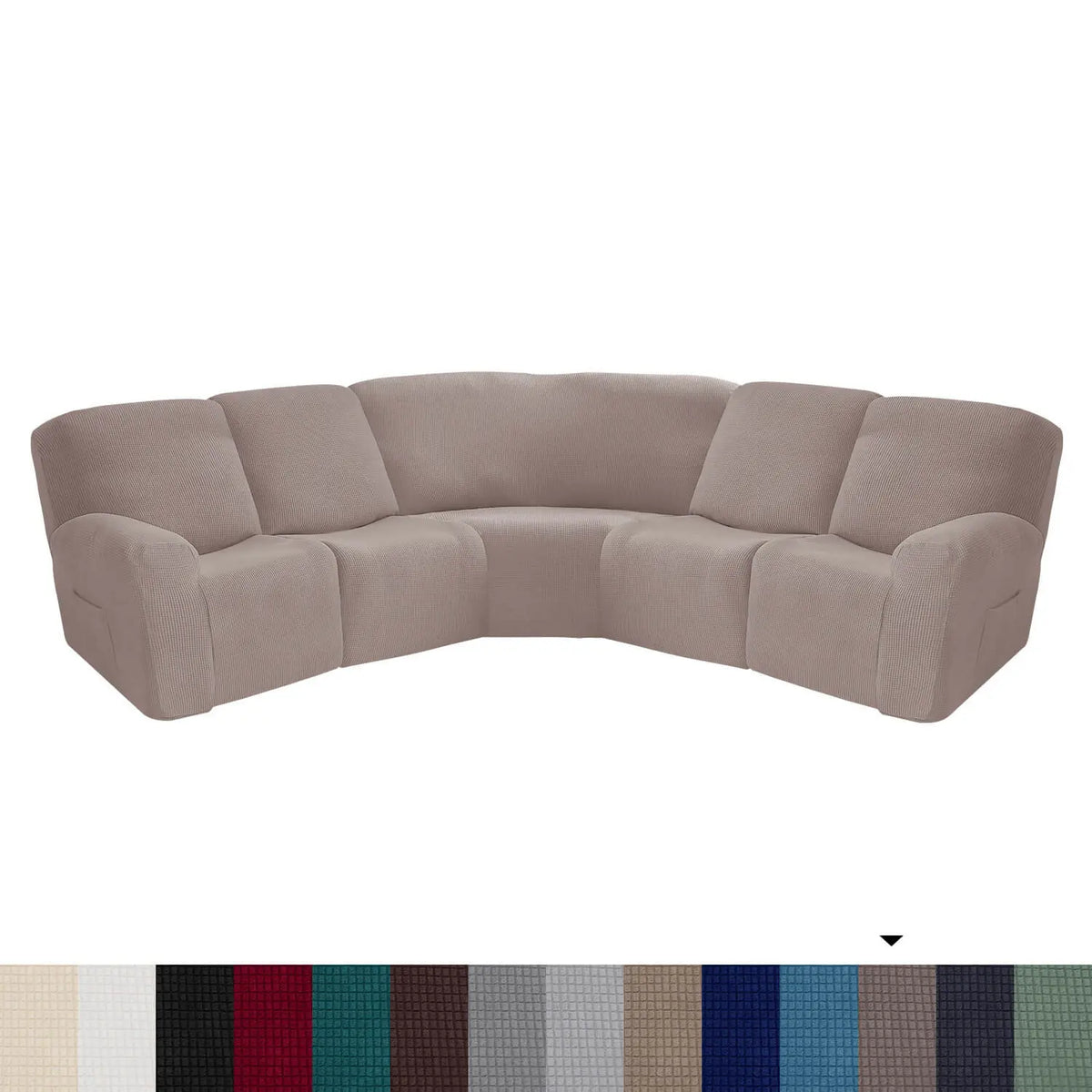 Crfatop L Shape Sectional Recliner Sofa Covers Corner Couch Covers Camel