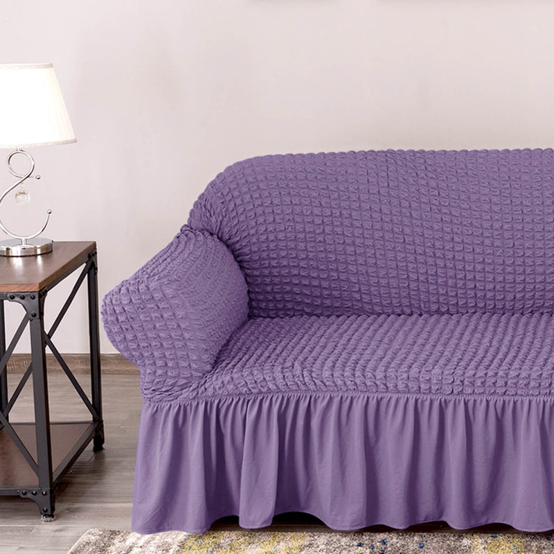 Crfatop One Piece Armchair Sofa Cover Ruffled Chair Slipcover
