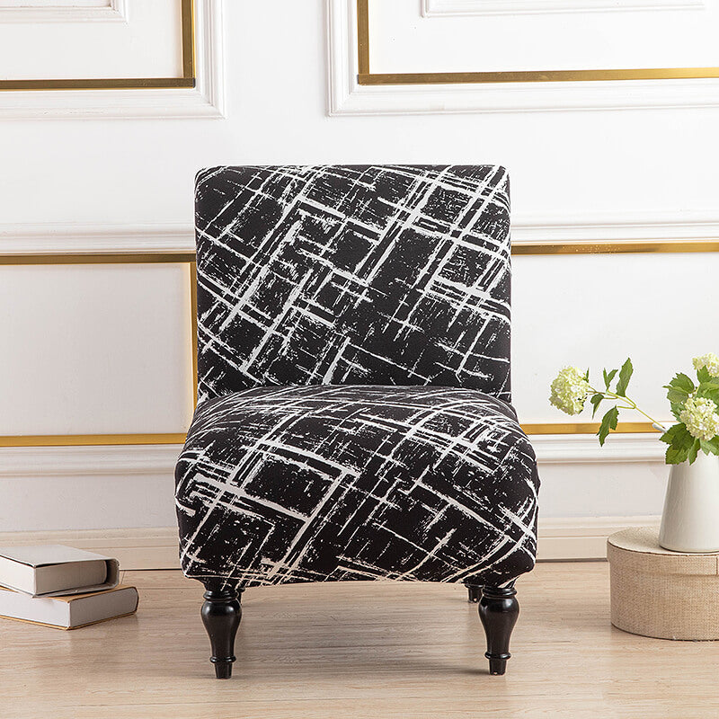 Crfatop Oversized Accent Chair Covers with No Arms BlackStripes