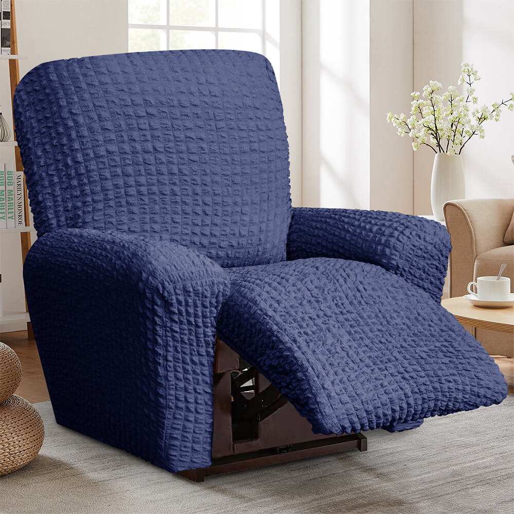 Crfatop Reclining Armchair Slipcover Recliner Sofa Cover ReclinerChairBlue
