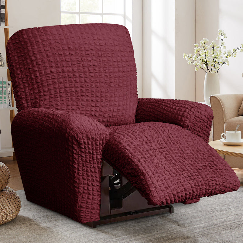 Crfatop Reclining Armchair Slipcover Recliner Sofa Cover ReclinerChairWine
