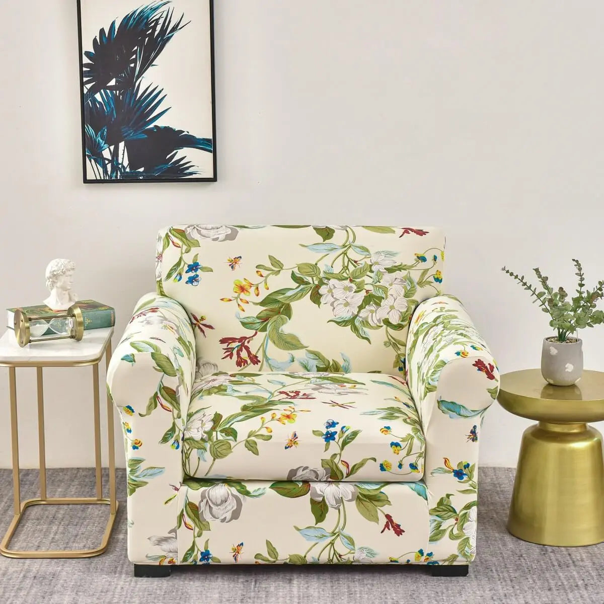 Crfatop Stretch Armchair Cover Slipcovers for 1 Seater Chair Slip Cover Light-Green