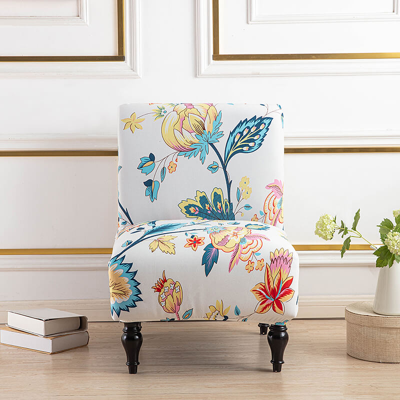 Crfatop Stretch Slipper Chair Cover Armless Accent Chair Slipcovers
