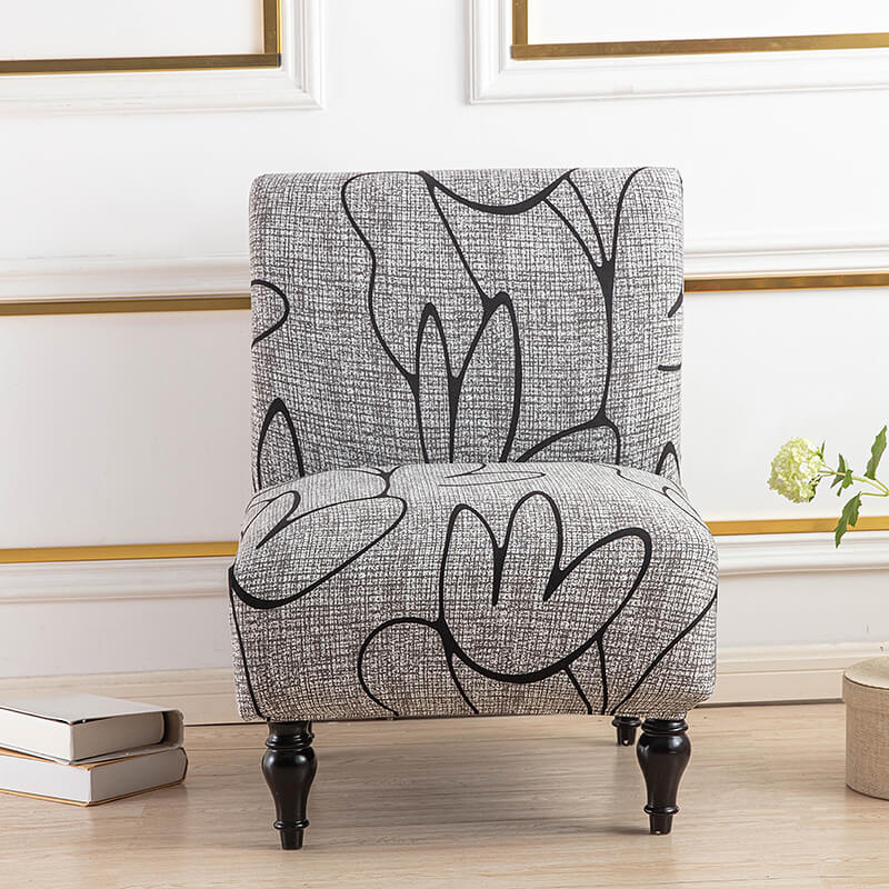 Crfatop Stretch Slipper Chair Cover Armless Accent Chair Slipcovers