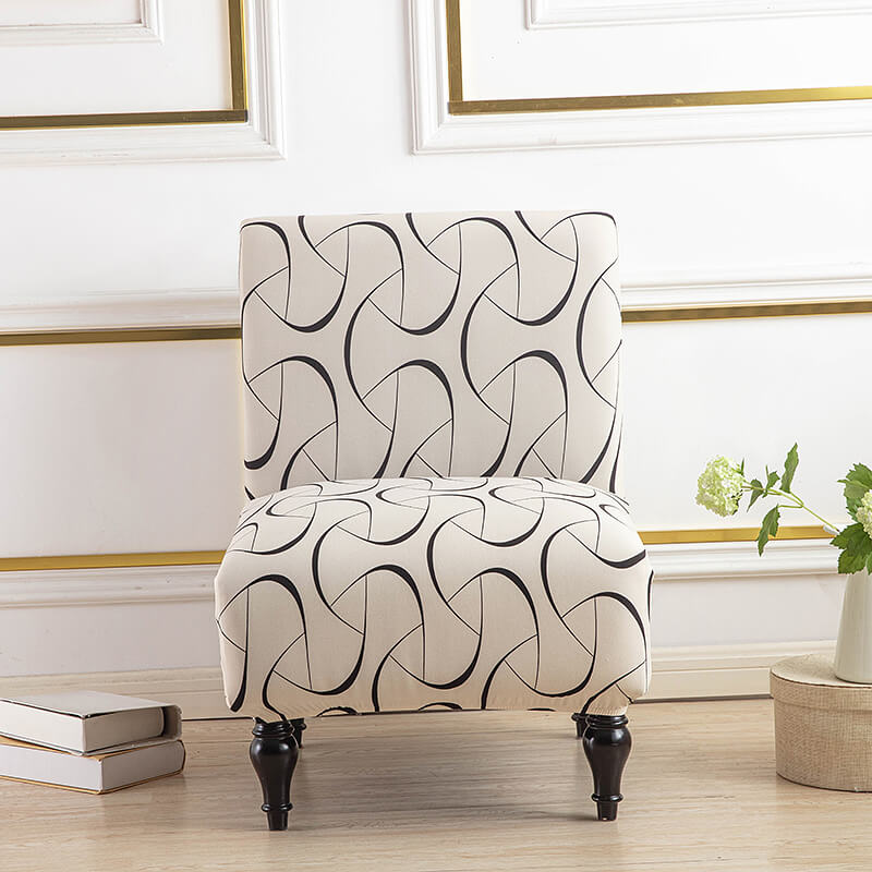 Crfatop Stretch Slipper Chair Cover Armless Accent Chair Slipcovers