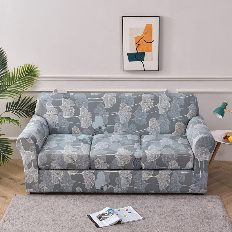 Crfatop Super Stretch 4 Pieces Sofa Covers for 3 Cushion Couch Covers