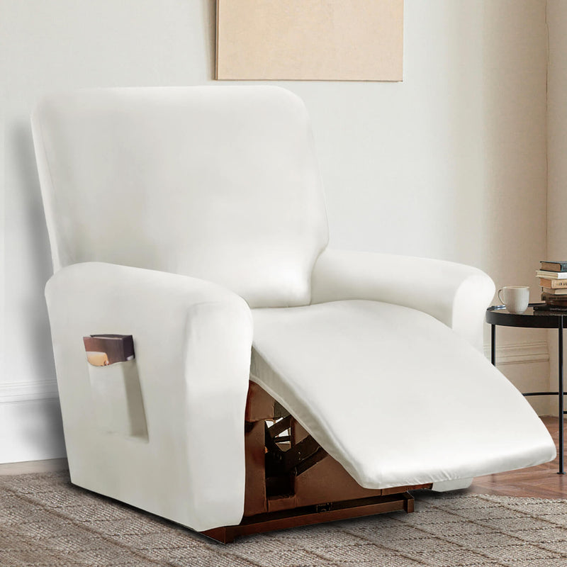 Crfatop Waterproof PU Leather Recliner Slipcover Recliner1-seaterWhite