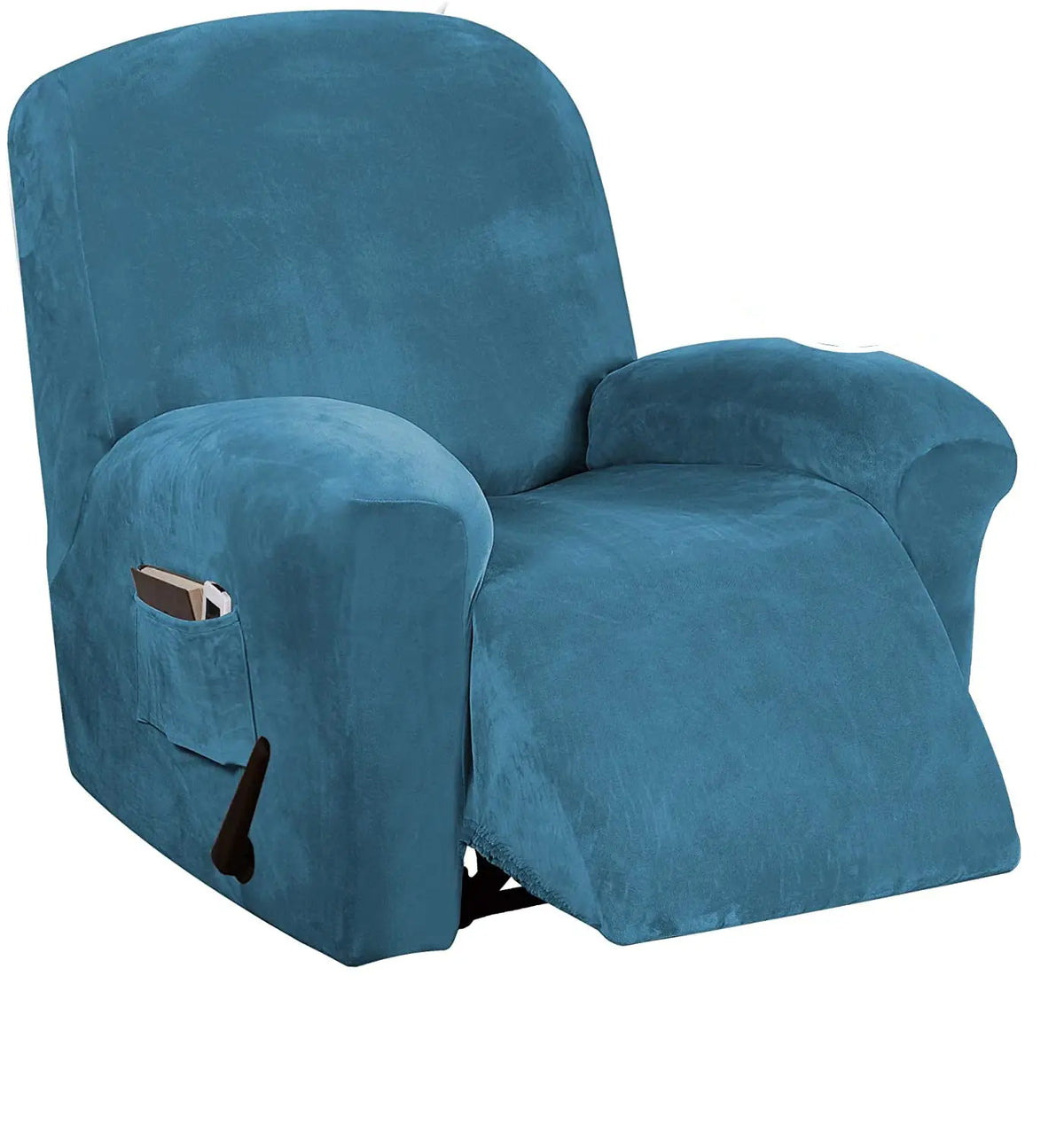 Crfatop 1 Piece Stretch Velvet Plush Recliner Slipcovers