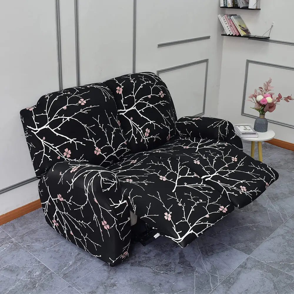 6-Piece Reclining Sofa Cover Non Slip Recliner Loveseat Slipcover Crfatop %sku%