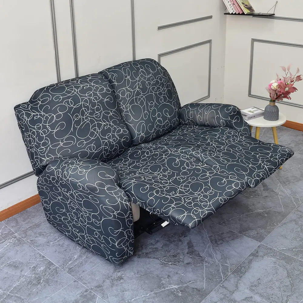 6-Piece Reclining Sofa Cover Non Slip Recliner Loveseat Slipcover Crfatop %sku%
