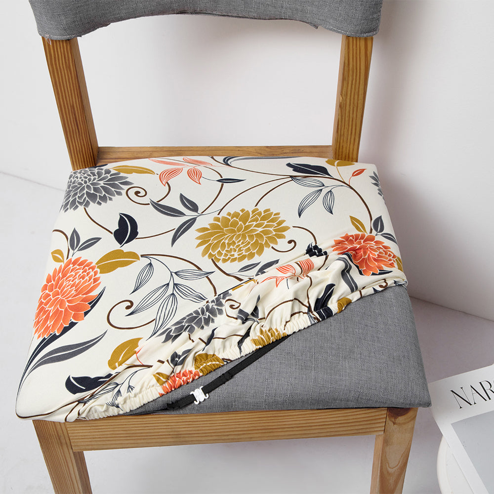 Removeable Chair Seat Cover for Dining Room Washable Stretch Chair Upholstered Slipcover Crfatop %sku%