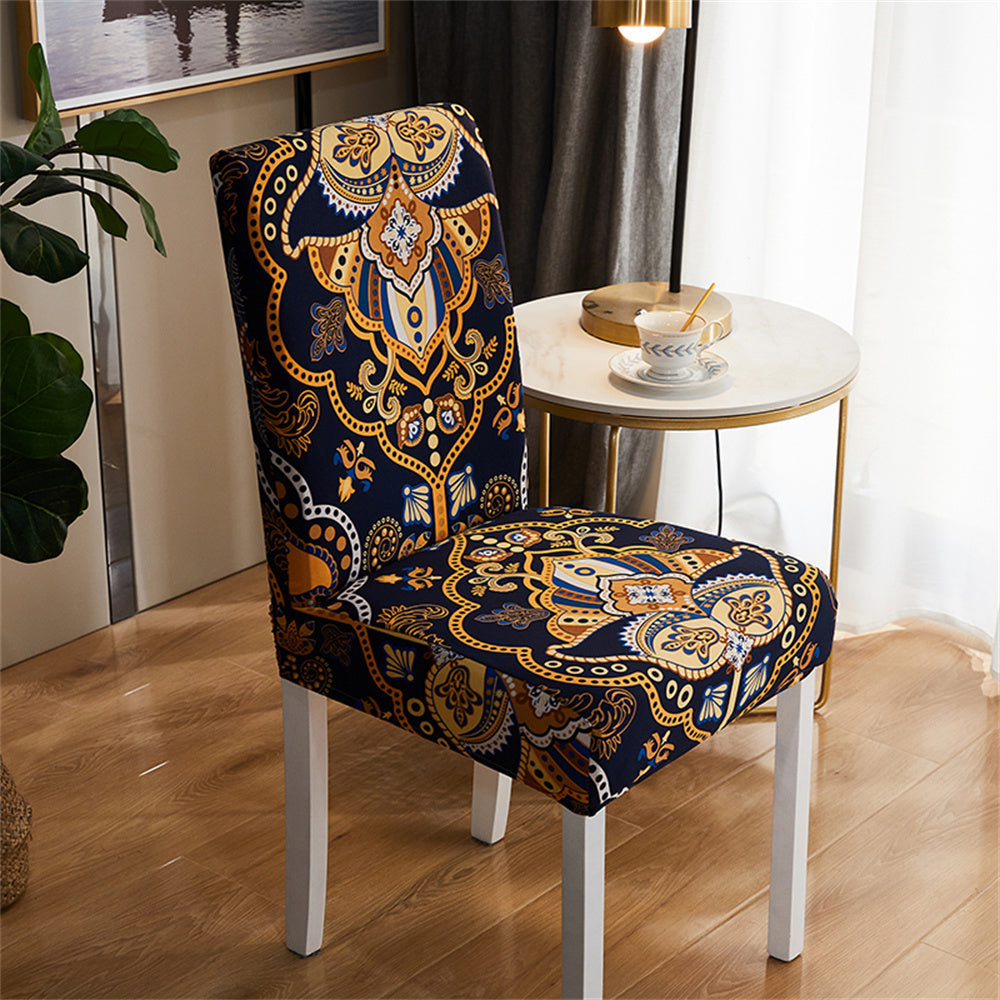 Set of 6 Chair Slipcover Stretchable Printed Chair Cover for Dining Room Waterproof Chair Protector Crfatop %sku%