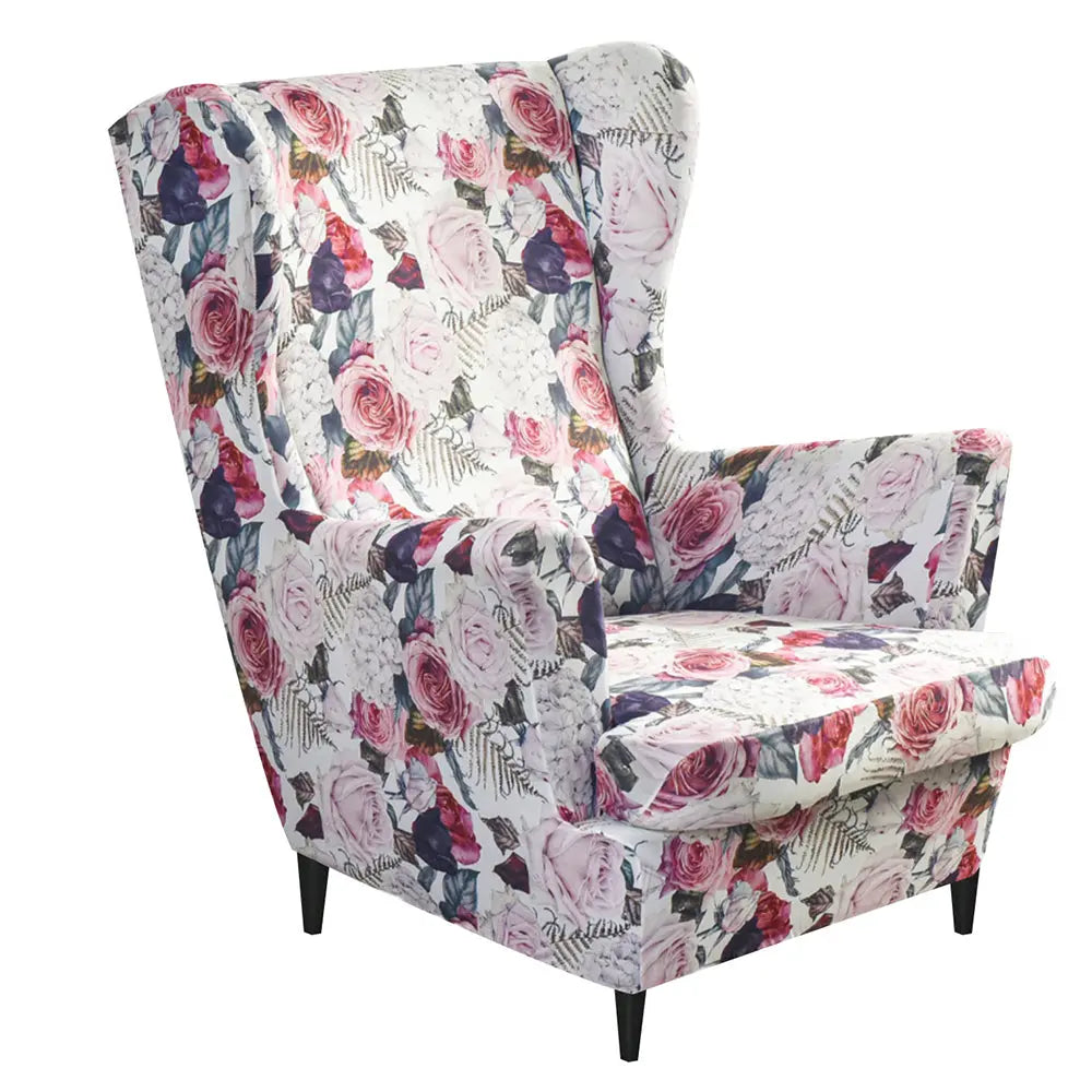 Chic Tulip Wingback Chair Cover Oversized 2-piece Slipcovers with T- cushion Couch Cover Crfatop %sku%