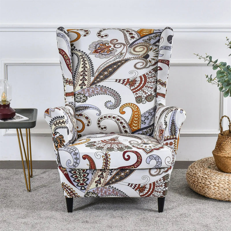 Fashion Floral Wing back Modern Stretch Slipcover Sofa Chair Armchair Cover Furniture Protector US Crfatop %sku%