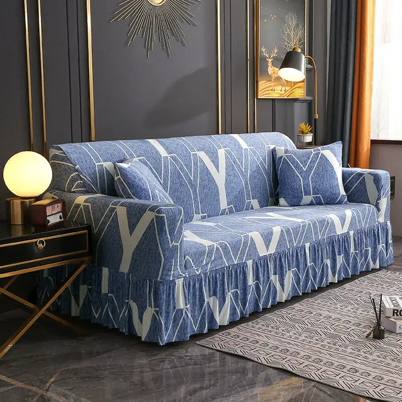 One-piece Sofa Cushion Cover with Skirted Design Oversized Couch Slipcovers Crfatop %sku%