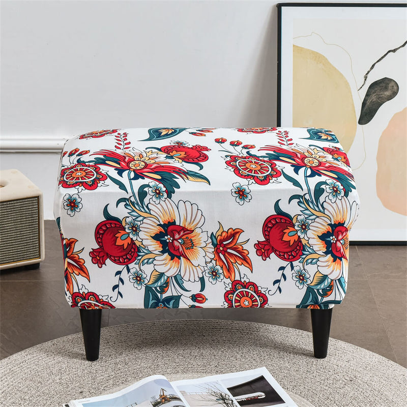Fun Printing Ottoman Slipcover Strethy Washable Footrest Sofa Cover Top Level Crfatop %sku%