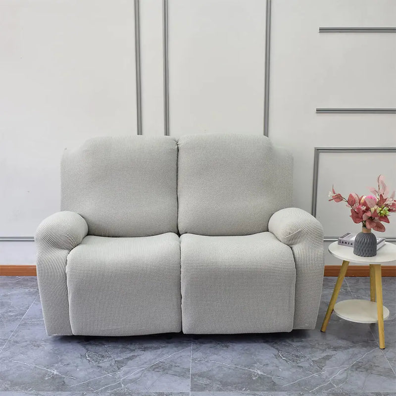 Plain 2-seater Recliner Slipcover Stretch Recliner Loveseat Cover Crfatop %sku%