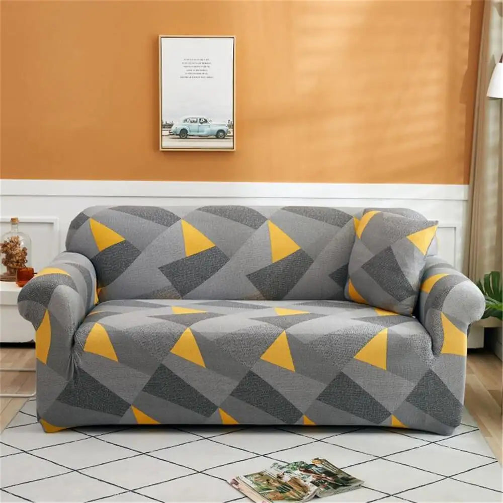 Printing Loveseat Slipcover One-piece 3-seater Sofa Cover Crfatop %sku%