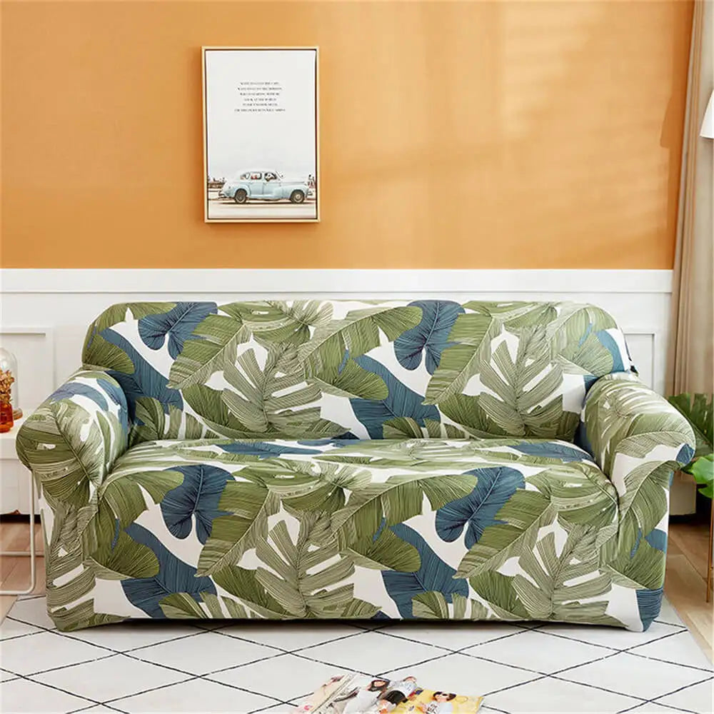 Printing Loveseat Slipcover One-piece 3-seater Sofa Cover Crfatop %sku%