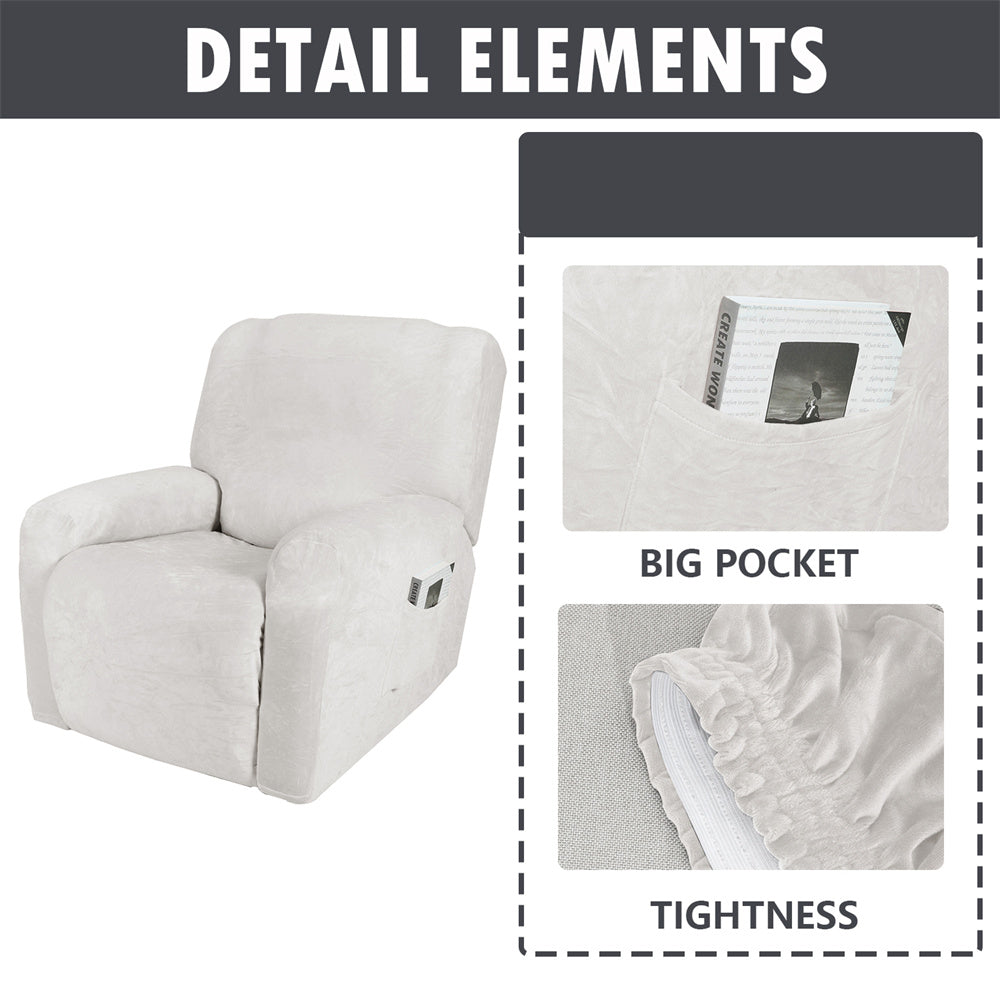 Luxury Velvet Recliner Slipcover Elastic Couch Sofa Protector Top Level Crfatop %sku%
