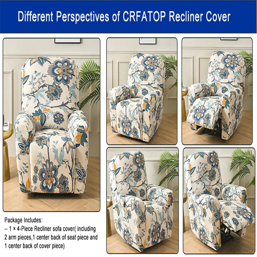 Recliner Slipcover 4 Pieces Stretch Lazy Boy Recliner Sofa Cover Crfatop %sku%