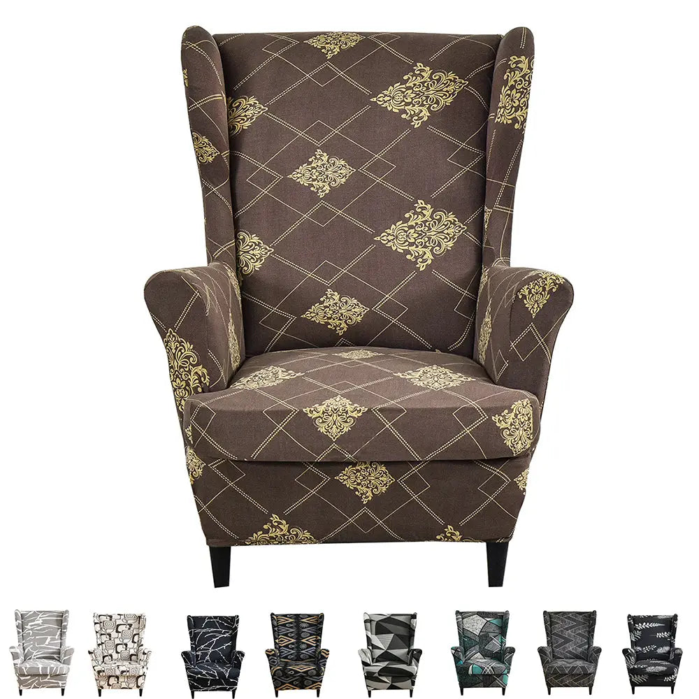 Crfatop | Retro Wingback Chair Cover | Chic Readymade Slipcovers
