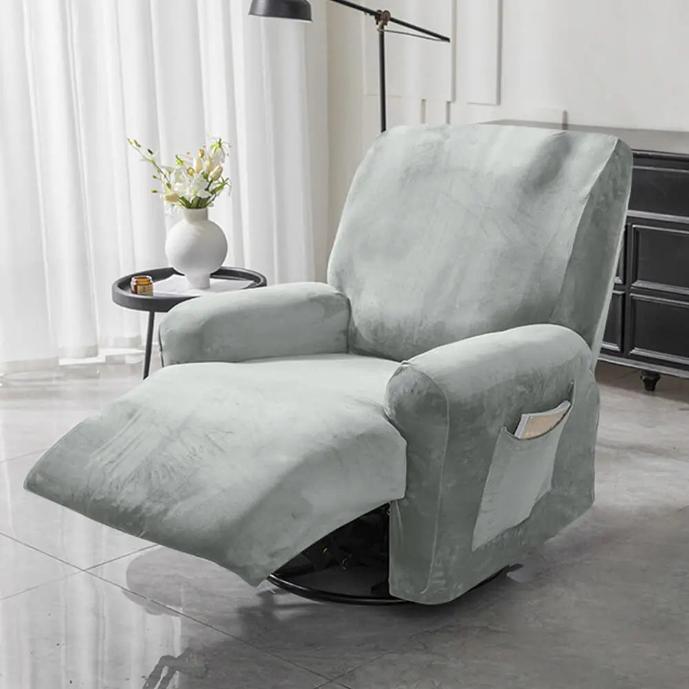 Separate 4 Pieces Recliner Chair Cover Thickness Recliner Slipcover