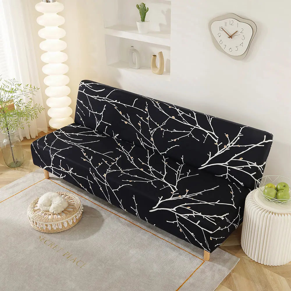 Stretch Futon Cover Sofa Slipcover Elastic Couch Armless Floral  Sofa Bed Cover Crfatop %sku%