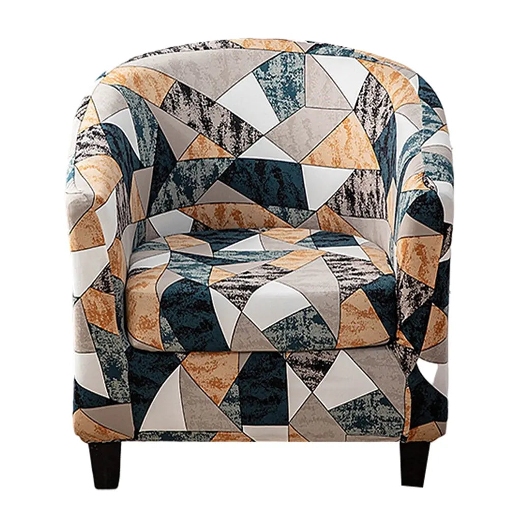 Ultimate Soft Club Chair Slipcover Stretch Barrel Chair Covers Printed Tub Chair Slipcovers 2 Pieces Crfatop %sku%