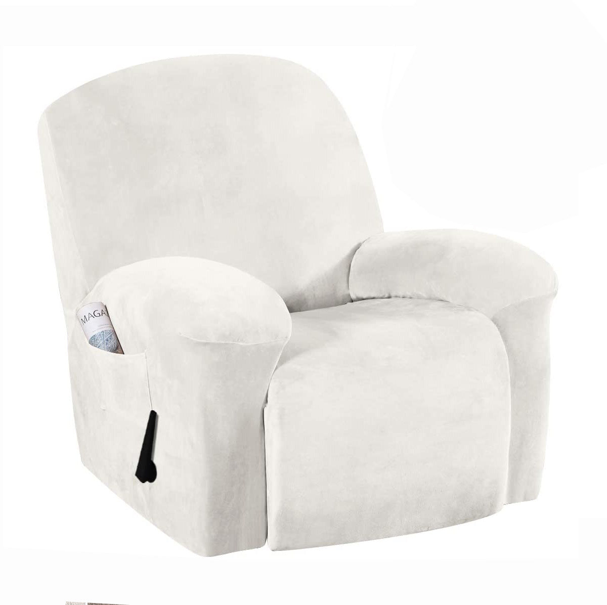 Crfatop 1 Piece Stretch Velvet Plush Recliner Slipcovers