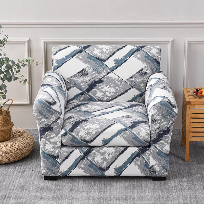 Crfatop 2 Piece Couch Chair Cover Printed Sofa Covers Couch Covers LightBlue