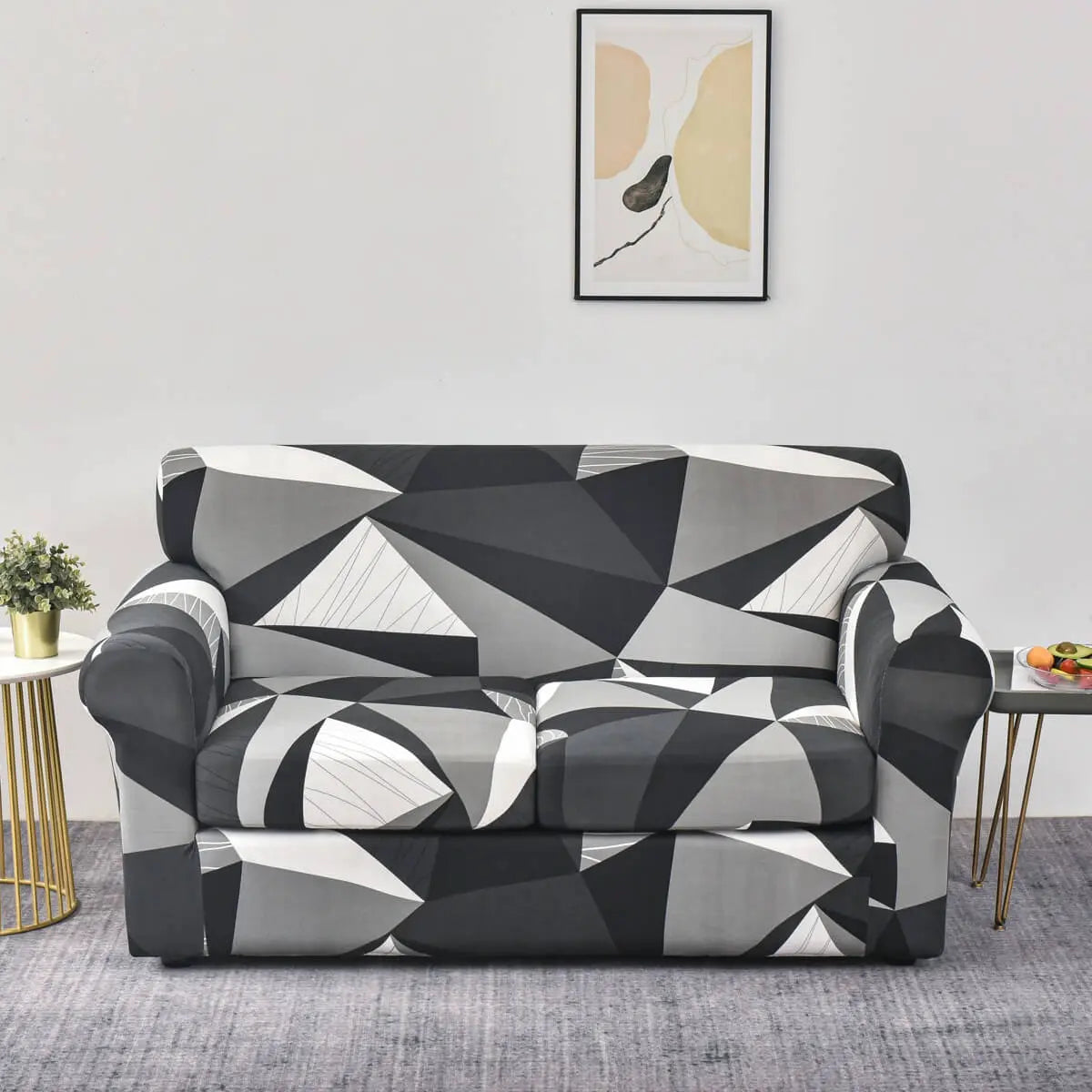 Crfatop 3 Pieces Soft Couch Cover for Dogs Black