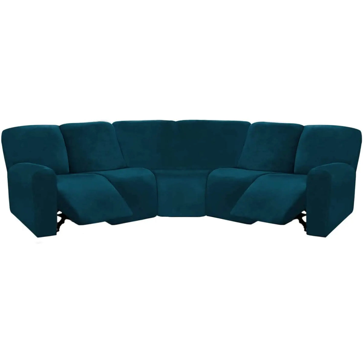 Crfatop 5-seater L Shape Sofa Cover with Recliner Dark-Blue