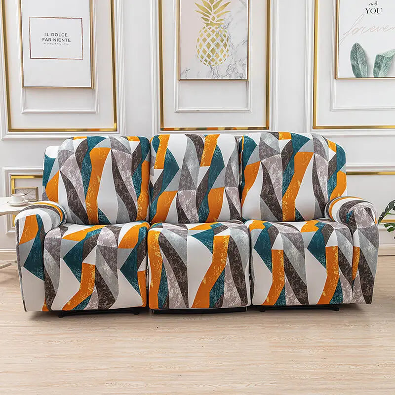 8Pieces Lazy Boy Couch Cover for Recliner with Elastic Bottom Crfatop