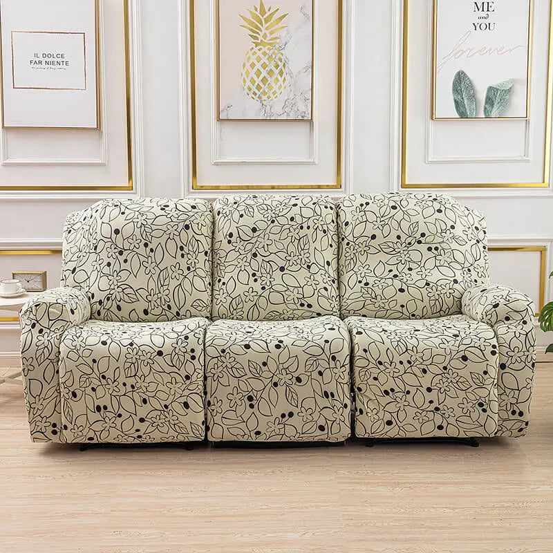 Crfatop 8-Pieces Lazy Boy Couch Cover for Recliner with Elastic Bottom Yellow