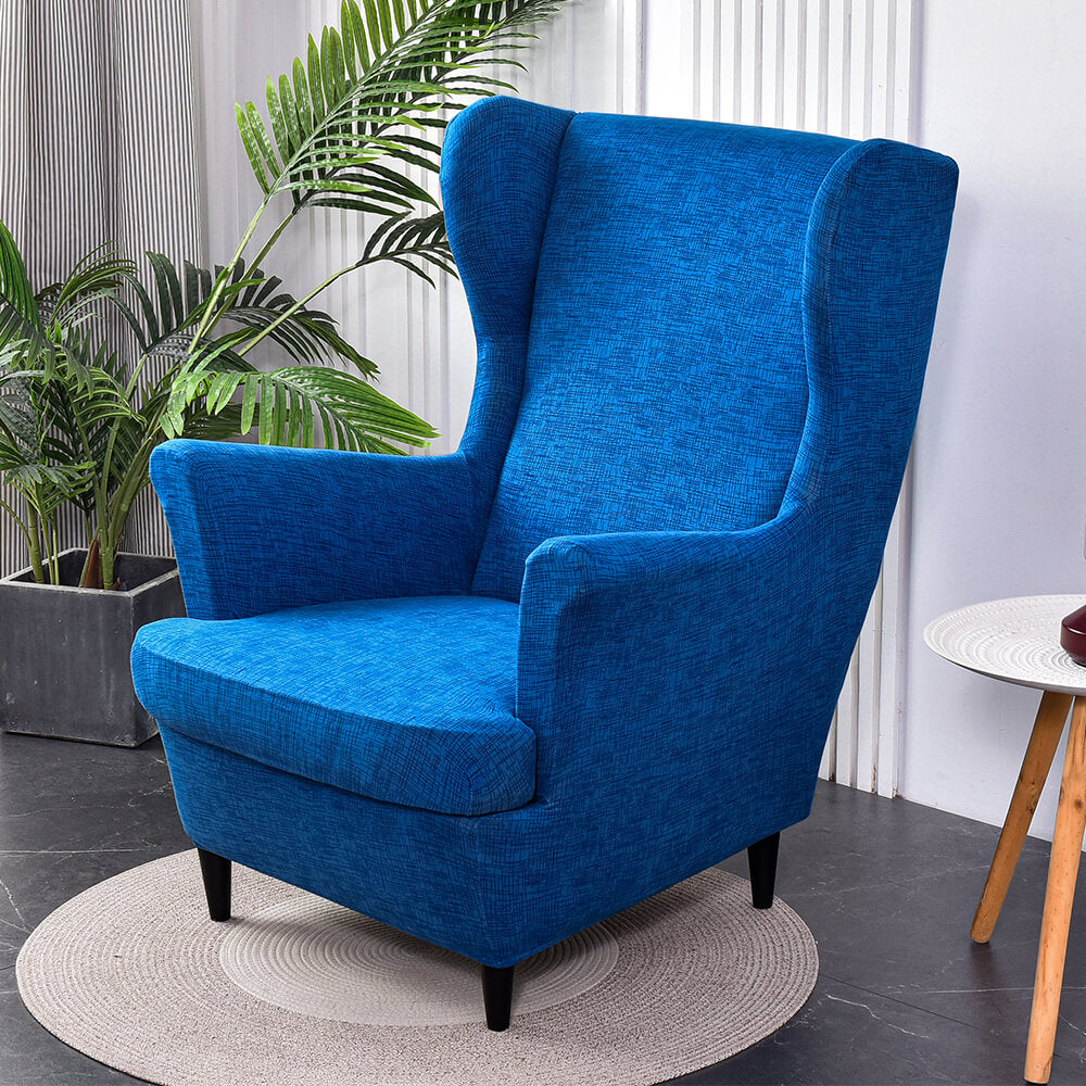 Wingback Armchair Slipcovers with T cushion Cover Printed Sofa