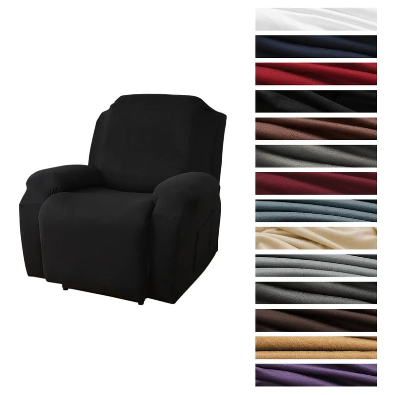 Crfatop Durable Recliner Chair Cover Solid Color Lazy Boy Recliner Slipcover