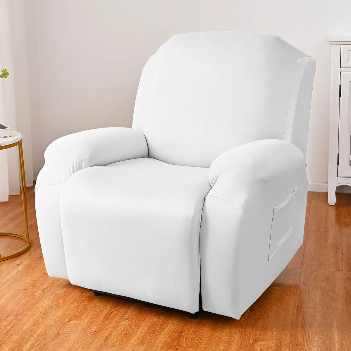 Crfatop Durable Recliner Chair Cover Solid Color Lazy Boy Recliner Slipcover