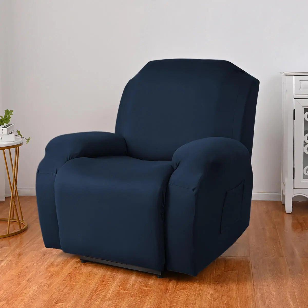 Crfatop Durable Recliner Chair Cover Solid Color Lazy Boy Recliner Slipcover
