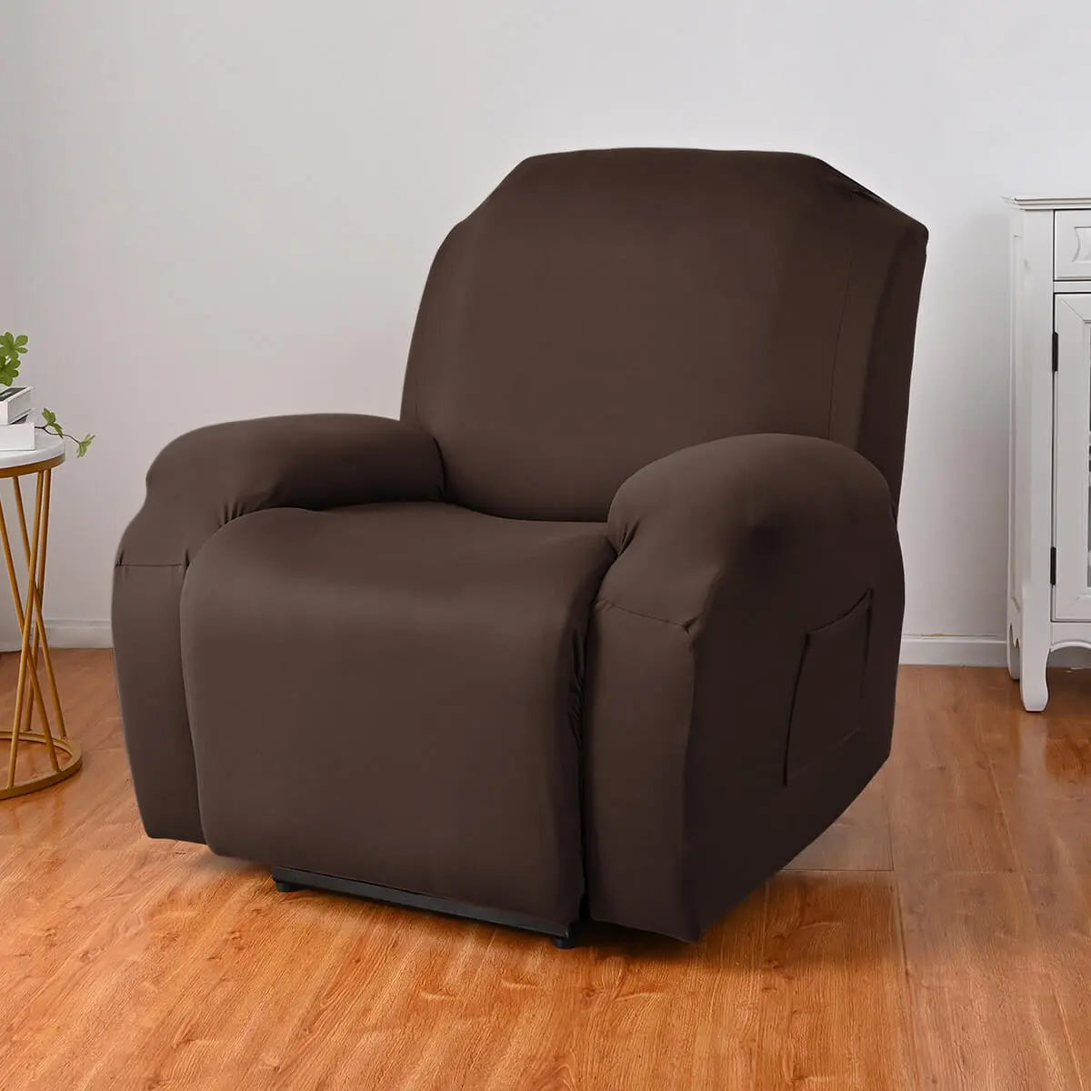 Crfatop Durable Recliner Chair Cover Solid Color Lazy Boy Recliner Slipcover