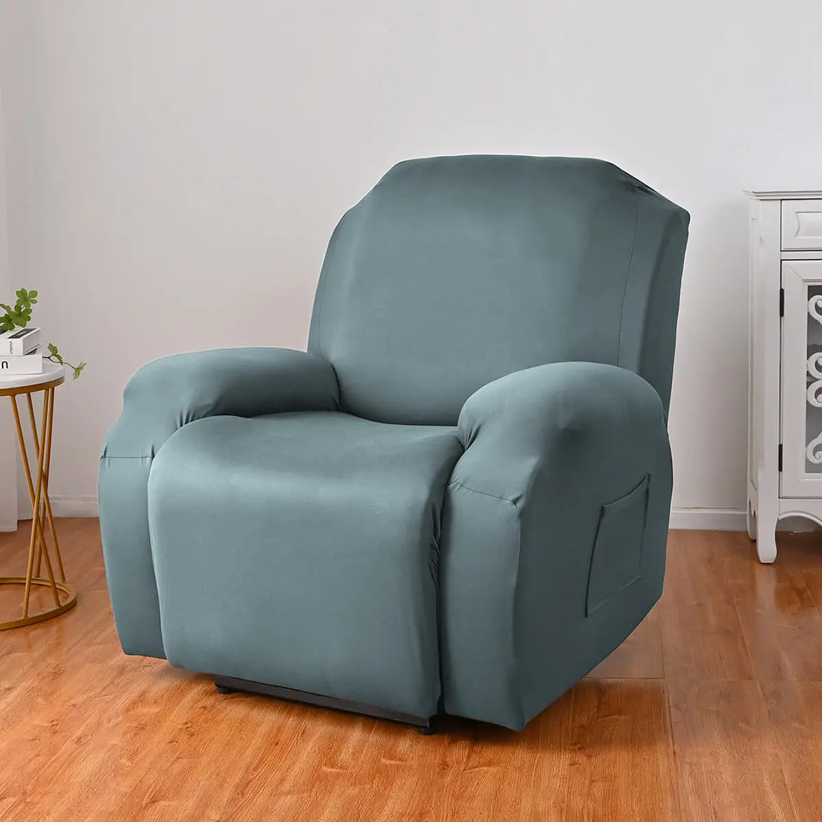 Crfatop Durable Recliner Chair Cover Solid Color Lazy Boy Recliner Slipcover