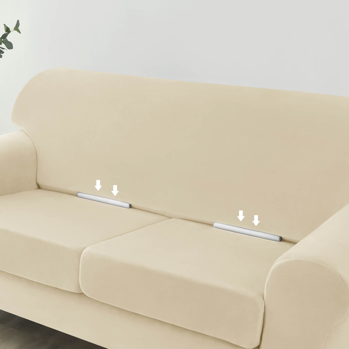 Crfatop Modern Couch Cover Stretch Armchair Sofa Seat Slipcovers with Elastic Bottom 