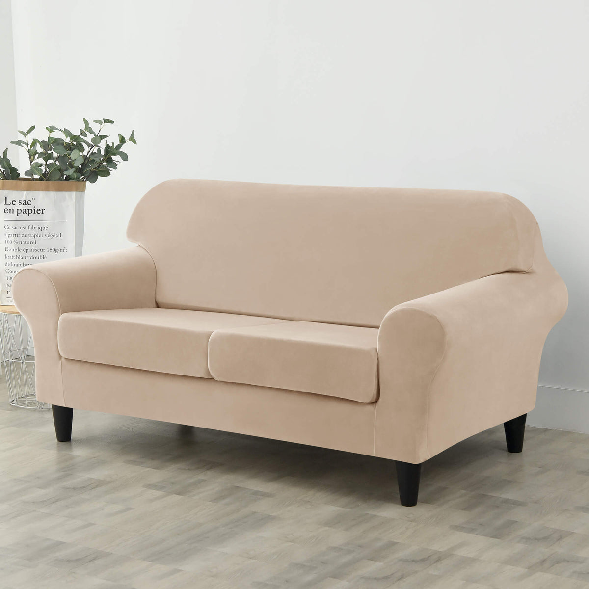 Crfatop Modern Couch Cover Stretch Armchair Sofa Seat Slipcovers with Elastic Bottom 
