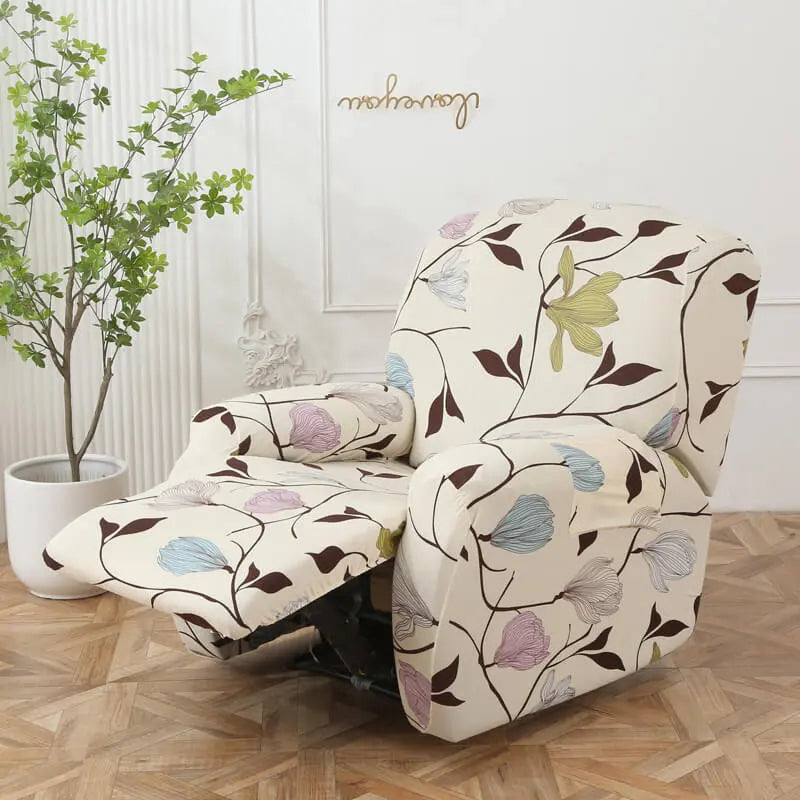 Crfatop Simple Recliner Chair Cover Waterproof Four Seasons Armchair Covers Khaki