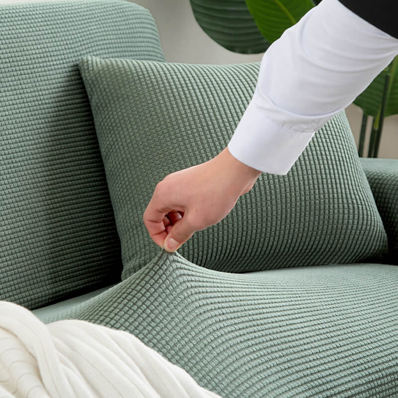 Crfatop Soft Couch Covers with Arms Thicked Waterproof Sofa Slipcover 