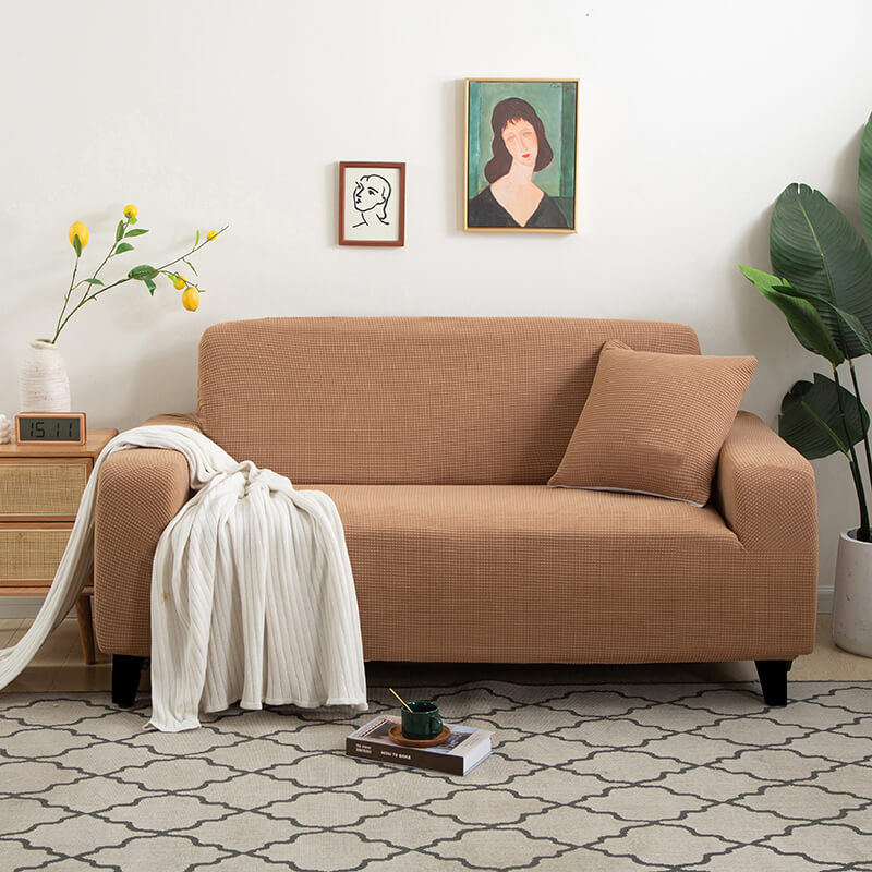 Crfatop Soft Couch Covers with Arms Thicked Waterproof Sofa Slipcover XLKhaki